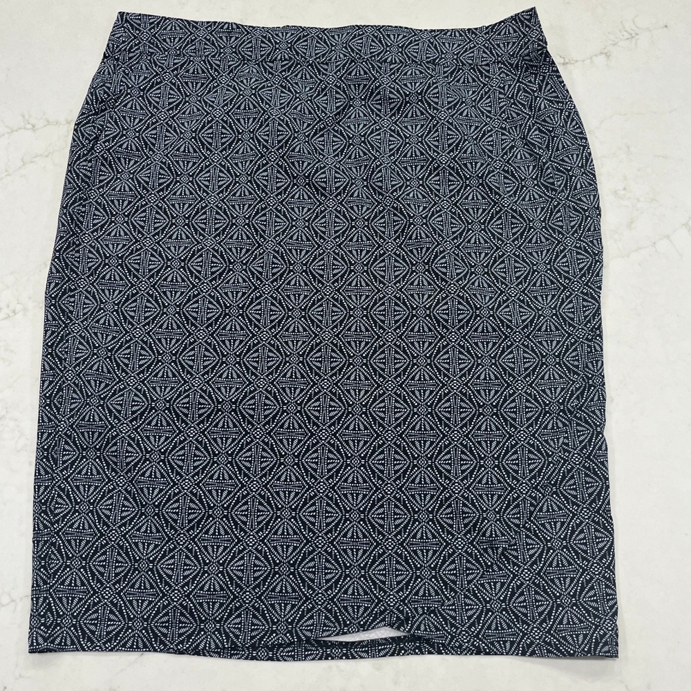 RipSkirt Hawaii Wrap Skirt Womens XL Black White Poly Geo Print Length 3 Pockets